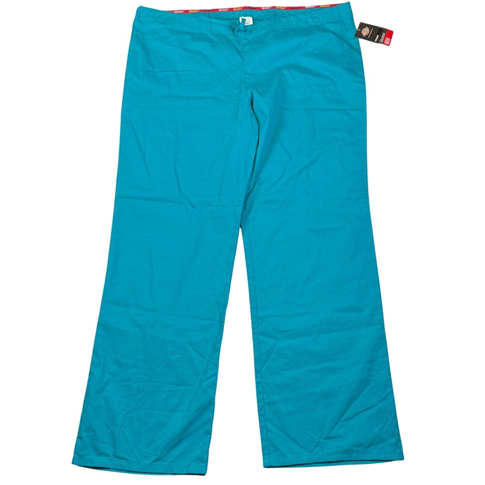 NWT Dickies EDS Signature Unisex Teal Scrub Pants XL TLWZ Cotton Poly Blend